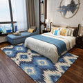 Sikunuo | Tribal Gabbeh Abstract Rug Diamond Geometric Rug Polyester Washable Non-Slip Stain-Resistant Rug for the Bedroom