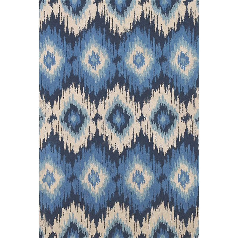 Sikunuo | Tribal Gabbeh Abstract Rug Diamond Geometric Rug Polyester Washable Non-Slip Stain-Resistant Rug for the Bedroom