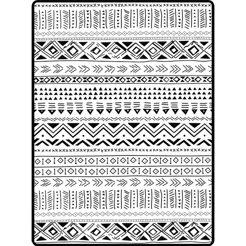 Sikunuo | Scandinavian Geometric Chevron Rug Southwest Tribal Rug Synthetic Pet Friendly Area Rug for Living Room