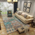 Sikunuo | Moroccan Living Room Rug Multicolored Flower Diamond Print Rug Polyester Rug