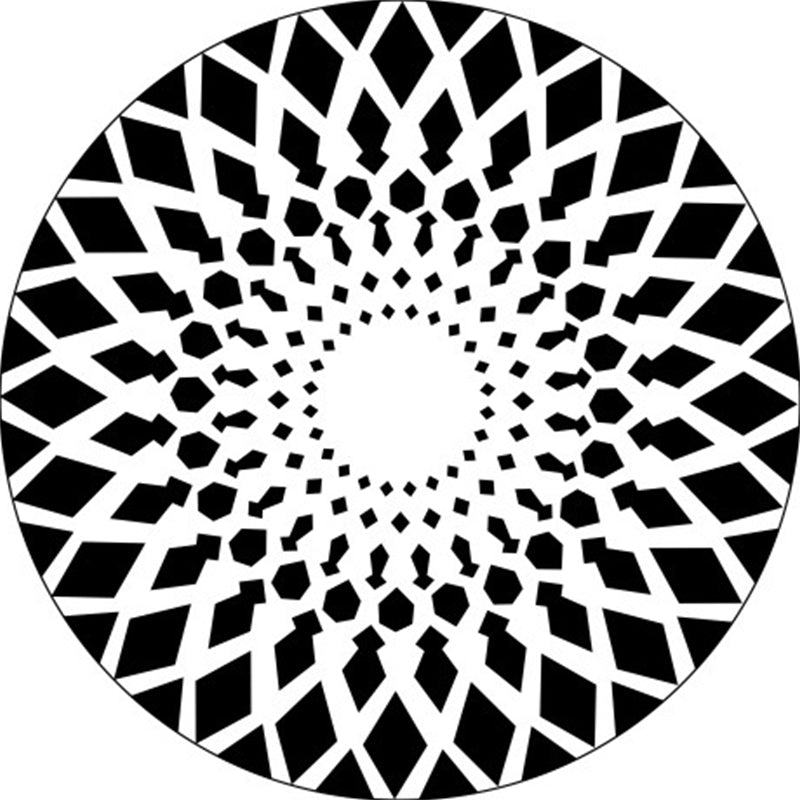 Sikunuo | Black and White Moroccan Carpet Polyester Floral Carpet Non-Slip Back Carpet for Living Room
