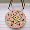 Sikunuo | Pink Americana Rug Synthetic Tribal Rug Non-Slip Backing Rug for Living Space