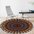 Sikunuo | Moroccan Flower Carpet White and Red Polyester Carpet Non-Slip Backing Machine Washable Carpet for Bedroom