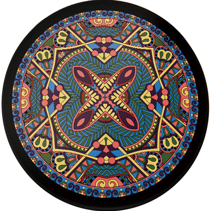 Sikunuo | Southwest Tribal Carpet Red and Black Polyester Rug with Non-Slip Back Area Rug for Bedroom