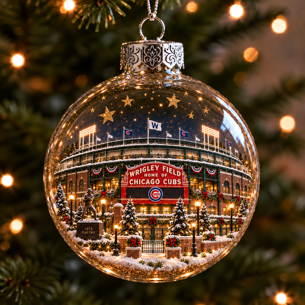 Light-Up Baseball Stadium Christmas Ornament