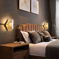 Sikunuo | 1 Bulb Rhombus Wall Light Fixture Modern Stylish Metal and Clear Crystal Wall Lamp in Brass Finish