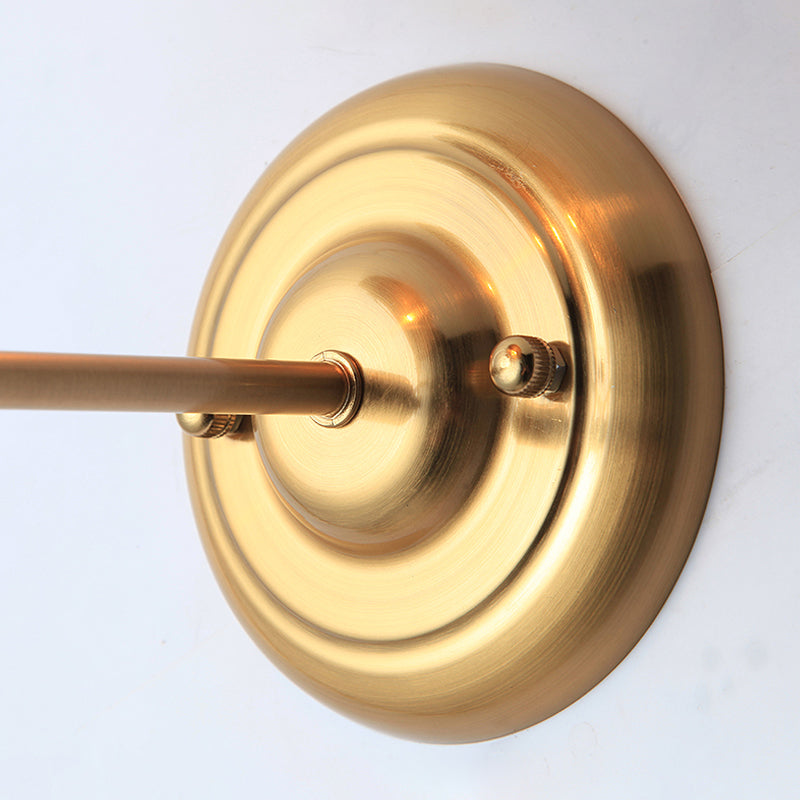 Sikunuo | Brass 1 Lightbulb Wall Lamp Sconces Loft Style Metal Globe Shade Wall Mounted Lamp for Dining Room