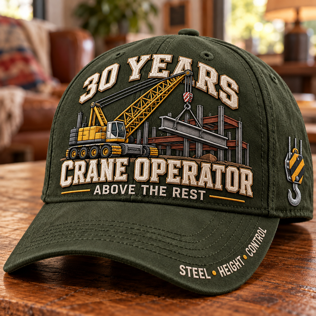 30 Years Above The Rest Crane Operator Milestone Baseball Cap