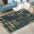Sikunuo | Simple novelty carpet in green checkered pattern Carpet Polyester Non-slip Stain-resistant rug for home decoration