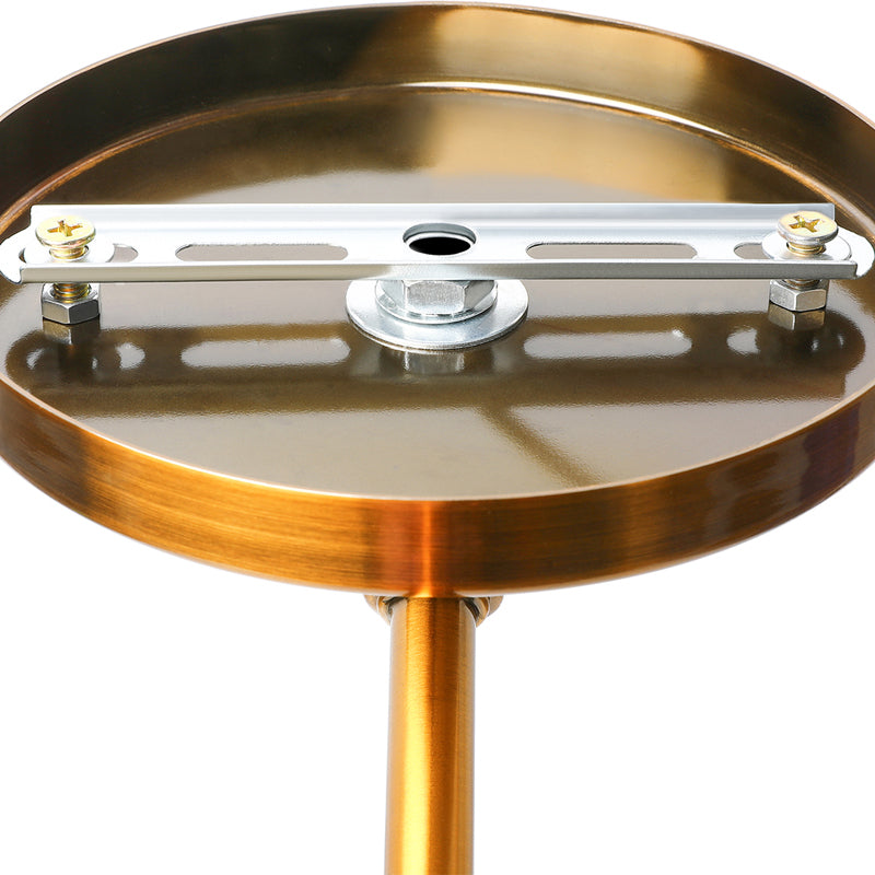 Sikunuo | Retro Dome Wall Lamp 1 Bulb Metal Wall Lighting with Swingarm in Brass/Chrome for Bathroom
