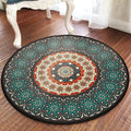 Sikunuo | Oriental Moroccan rug in blue floral pattern rug polyester pet-friendly rug for home decor