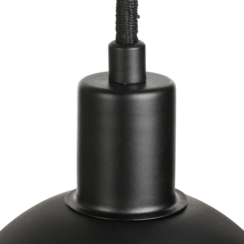 Sikunuo | 1 Light Wall Lighting Farm Bowl Shade Metallic Wall Lamp in Black for Dining Room