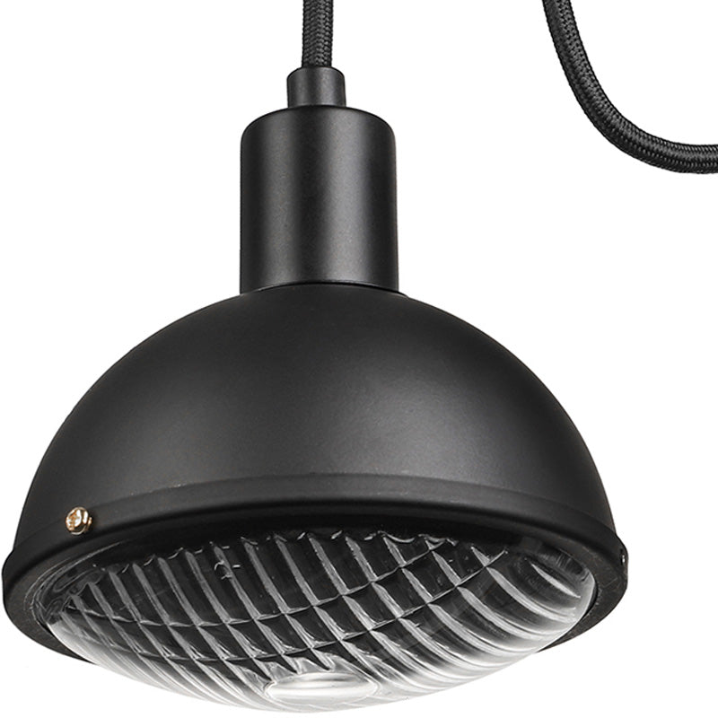 Sikunuo | 1 Light Wall Lighting Farm Bowl Shade Metallic Wall Lamp in Black for Dining Room