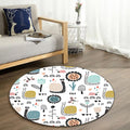 Sikunuo | Unique Children's Carpet in White Animal Snail Butterfly Flower Pattern Carpet Polyester Non-Slip Rug for Children's Room