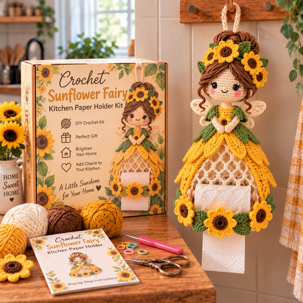 Crochet Angel Kitchen Tissue Holder DIY Kit