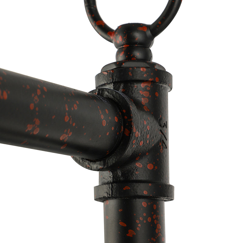 Sikunuo | Dark Rust Pipe Wall Light with Valve Vintage Stylish Metal 1 Light Living Room Wall Lamp