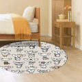 Sikunuo | Casual Kids Rug in Brown Animal Dog Pattern Rug Polyester Machine Washable Non-Slip Rug for the Children's Room
