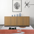 Sikunuo | Red Children's Carpet Vinyl Cat Print Carpet Washable Non-Slip Back Carpet for the Children's Room