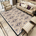 Sikunuo | American geometric print rug yellow polyester rug machine washable non-slip rug for the living room