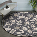 Sikunuo | Griess Vintage Carpet Polyester Flower and Leaf Pattern Carpet Washable Non-Slip Underlay Carpet for Living Room