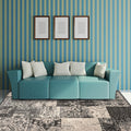 Sikunuo | Gray Shabby Chic Carpet Polyester Tribal Pattern Carpet Washable Non-slip Backing Carpet for Living Room