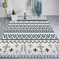 Sikunuo | Tribal Southwestern rug with white geometric cross pattern rug polyester pet-friendly rug for home decor