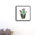 Sikunuo | Tropix Succulent Plant Sign Canvas Structured Green Wall Art Print for Living Room