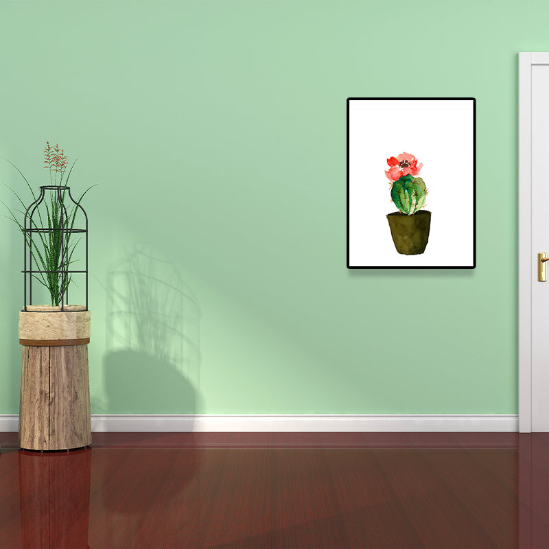 Sikunuo | Tropix Succulent Plant Sign Canvas Structured Green Wall Art Print for Living Room