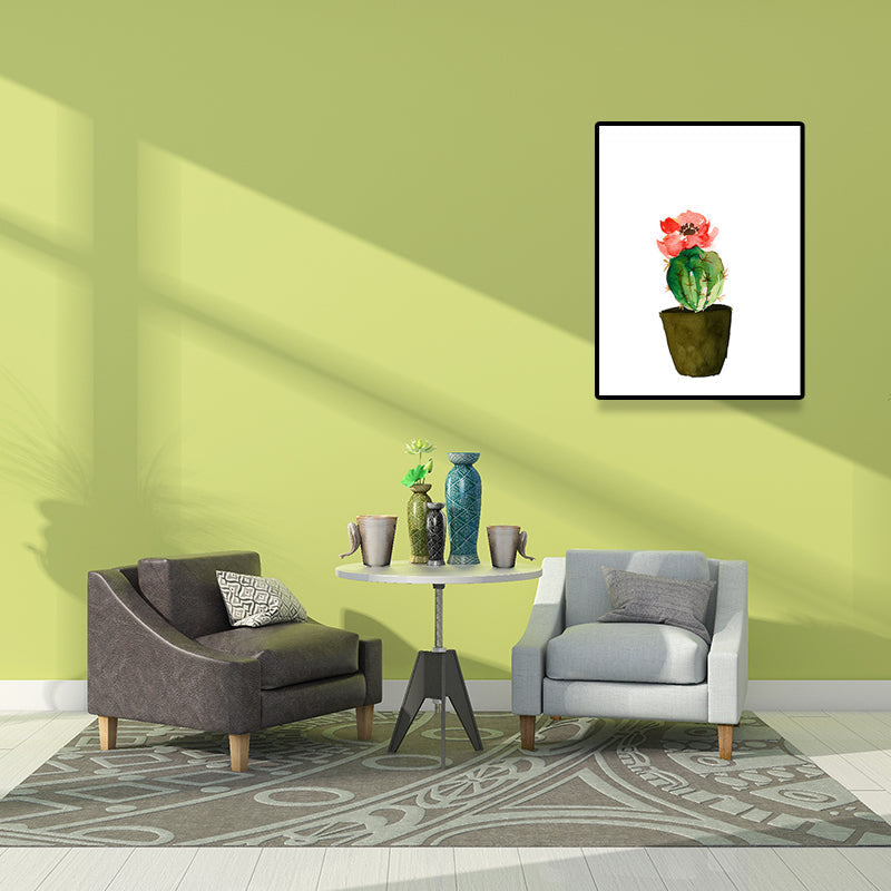 Sikunuo | Tropix Succulent Plant Sign Canvas Structured Green Wall Art Print for Living Room