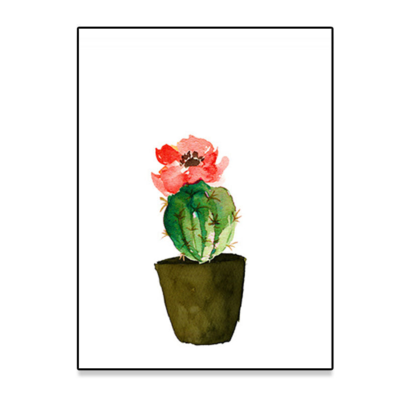 Sikunuo | Tropix Succulent Plant Sign Canvas Structured Green Wall Art Print for Living Room