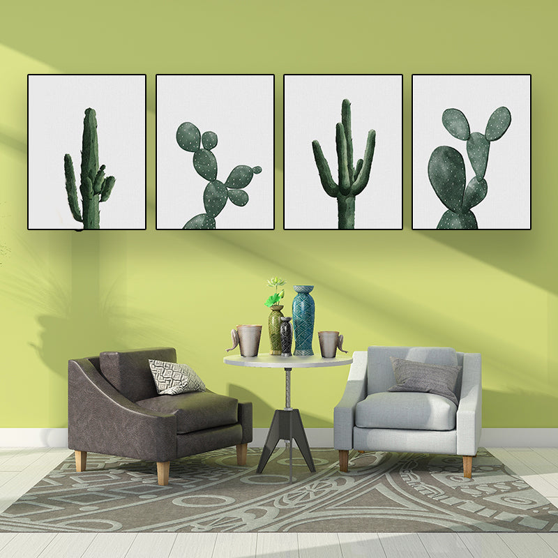 Sikunuo | Tropical Plant Cactus Wall Decoration Green Texture Surface Canvas Print for Living Room