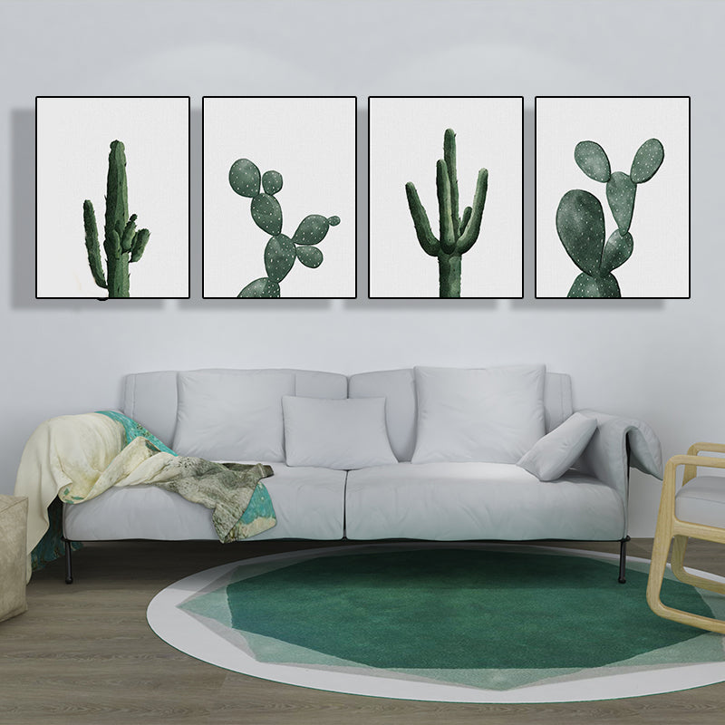Sikunuo | Tropical Plant Cactus Wall Decoration Green Texture Surface Canvas Print for Living Room