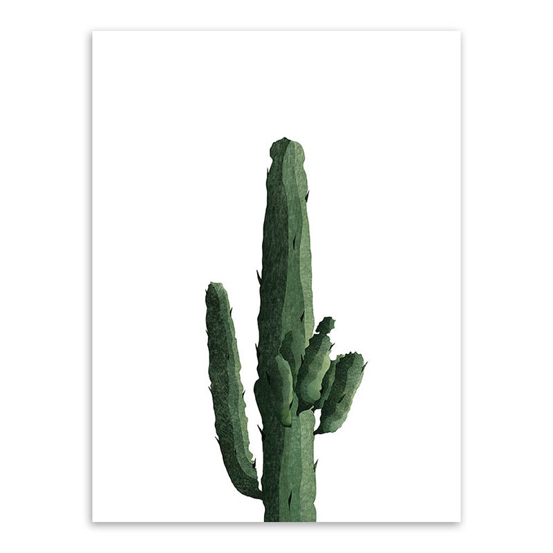 Sikunuo | Tropical Plant Cactus Wall Decoration Green Texture Surface Canvas Print for Living Room