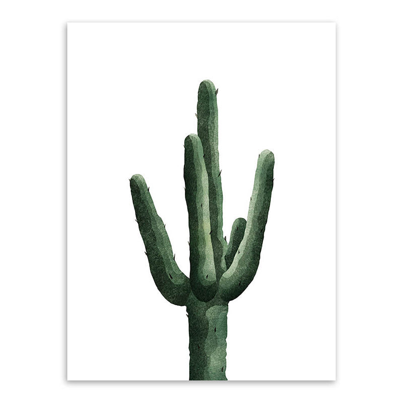 Sikunuo | Tropical Plant Cactus Wall Decoration Green Texture Surface Canvas Print for Living Room