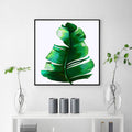 Sikunuo | Stylish tropical leaf art print for bedroom Botanical wall decoration in green