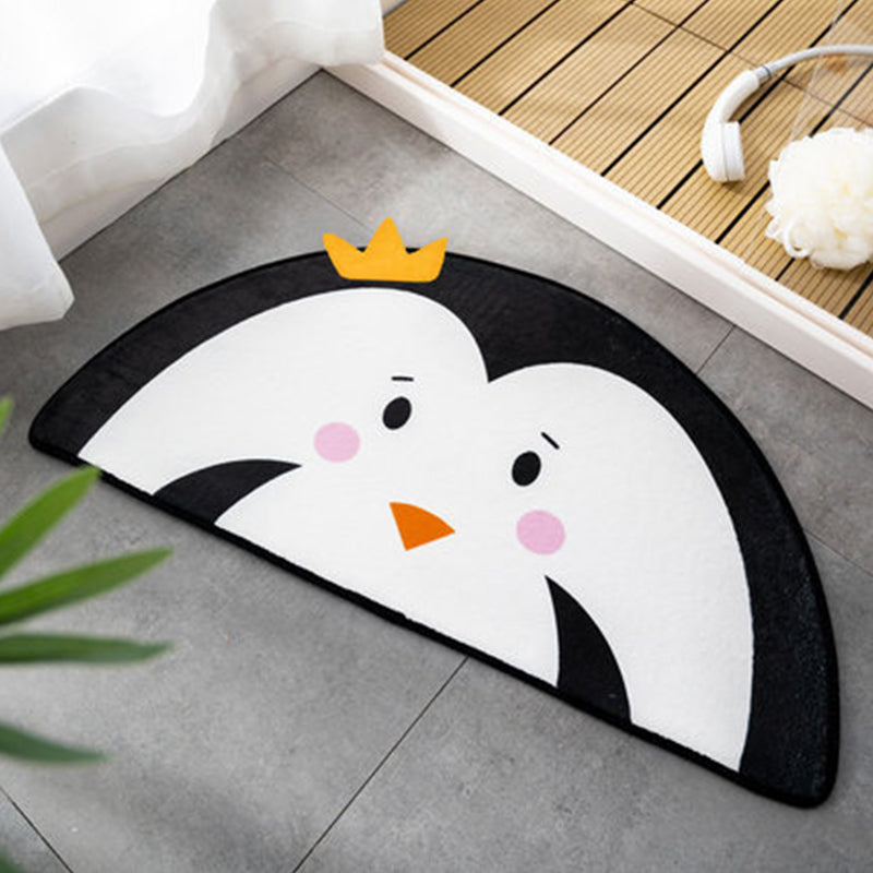 Sikunuo | Shaded Children's Irregular Carpet in Orange and Pink Animal Tiger Fox Pattern Carpet Polyester Non-Slip Carpet for Children's Room