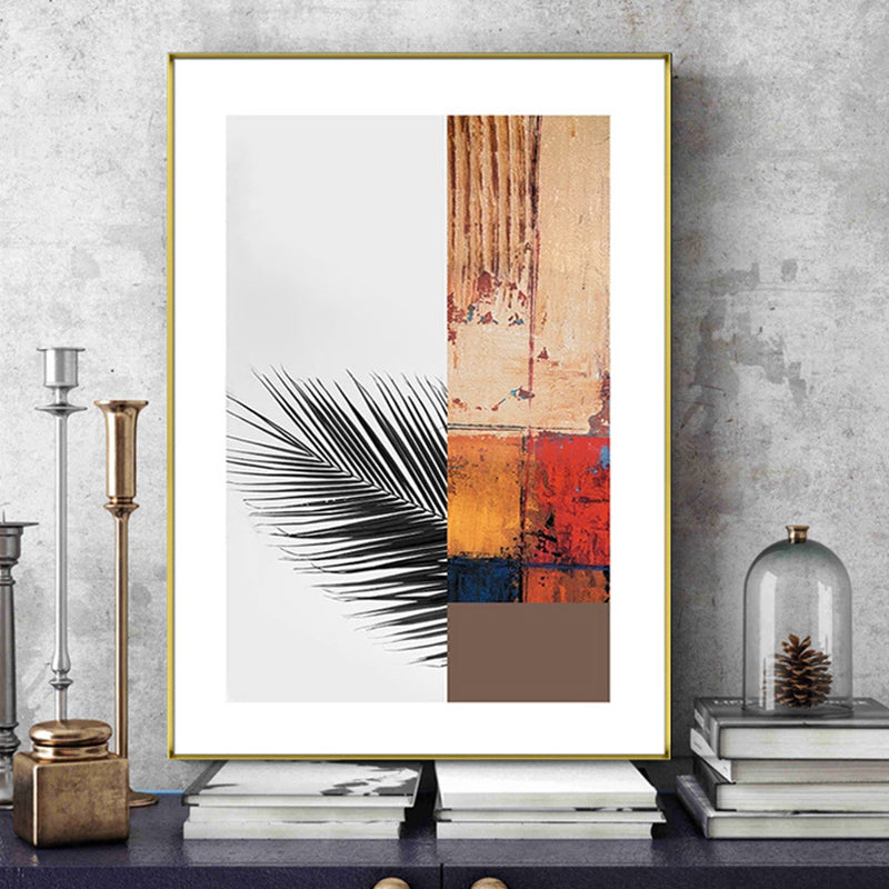 Sikunuo | Multicolored abstract canvas print tropical textured wall art for home