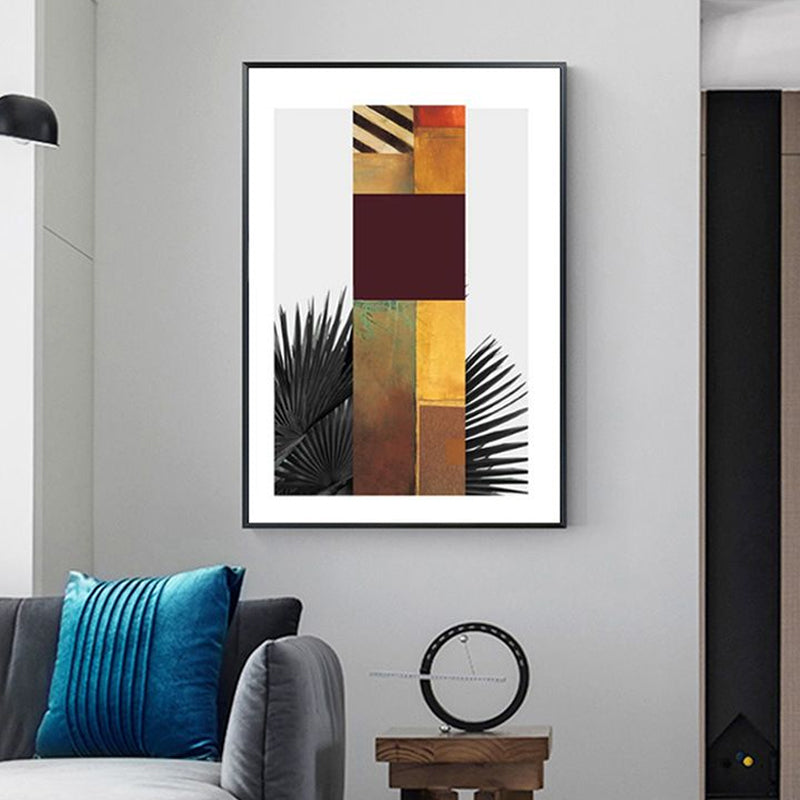 Sikunuo | Multicolored abstract canvas print tropical textured wall art for home