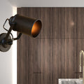 Sikunuo | Cylinder Metallic Wall Light Antique Style 1 Light Living Room Wall Mounted Light in Black/Rust