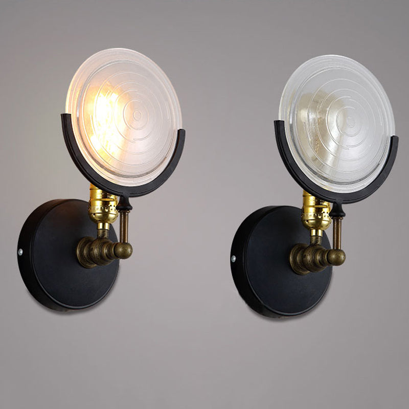 Sikunuo | 1 Light Wall Mounted Light with Clear Glass Plate Postmodern Wall Lighting for the Kitchen