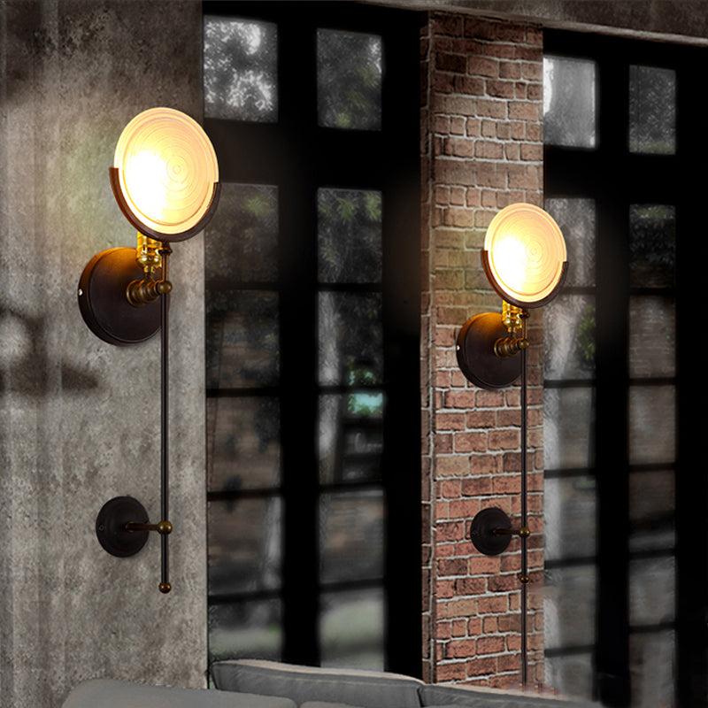 Sikunuo | Torch Wall Lamp Modern 1 Head Wall Lighting with Clear Glass Panel for Living Room