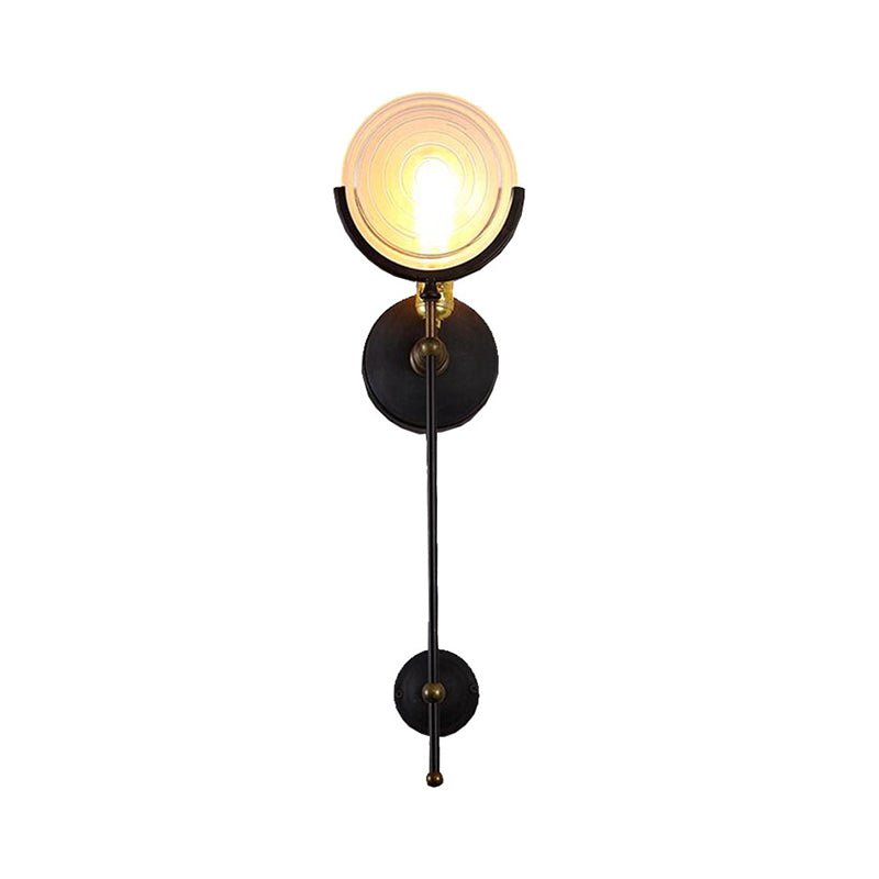 Sikunuo | Torch Wall Lamp Modern 1 Head Wall Lighting with Clear Glass Panel for Living Room