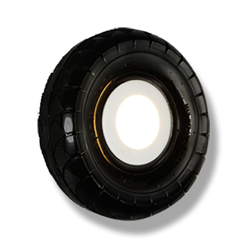 Sikunuo | Tyre Metallic Wall Light Farmhouse Style LED Corridor Wall Mount Lighting in Black, 10"/16" Width