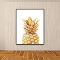 Sikunuo | Golden Pineapple Wall Decoration Fruit Tropical Texture Canvas Print for Dining Room