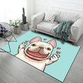 Sikunuo | Stylish Children's Carpet in Pink and Grey Animals Unicorn Rabbit Dog Pattern Rug Polyester Non-slip Rug for Kids' Room
