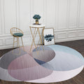 Sikunuo | Gray Irregular Bedroom Carpet Novelty Color Block Pattern Rug Polyester Stain Resistant Carpet