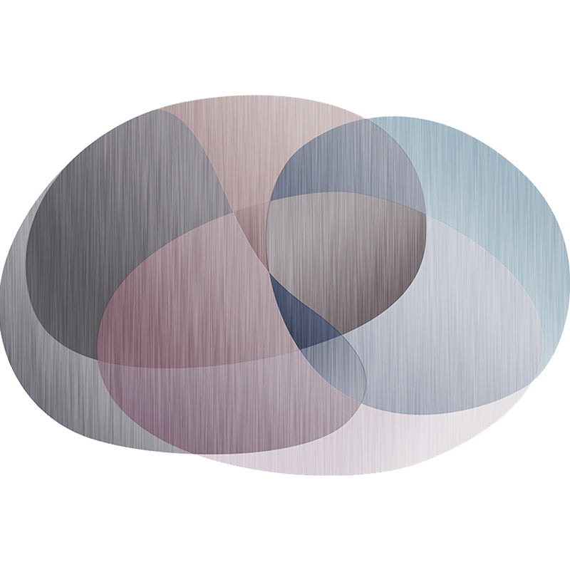 Sikunuo | Gray Irregular Bedroom Carpet Novelty Color Block Pattern Rug Polyester Stain Resistant Carpet