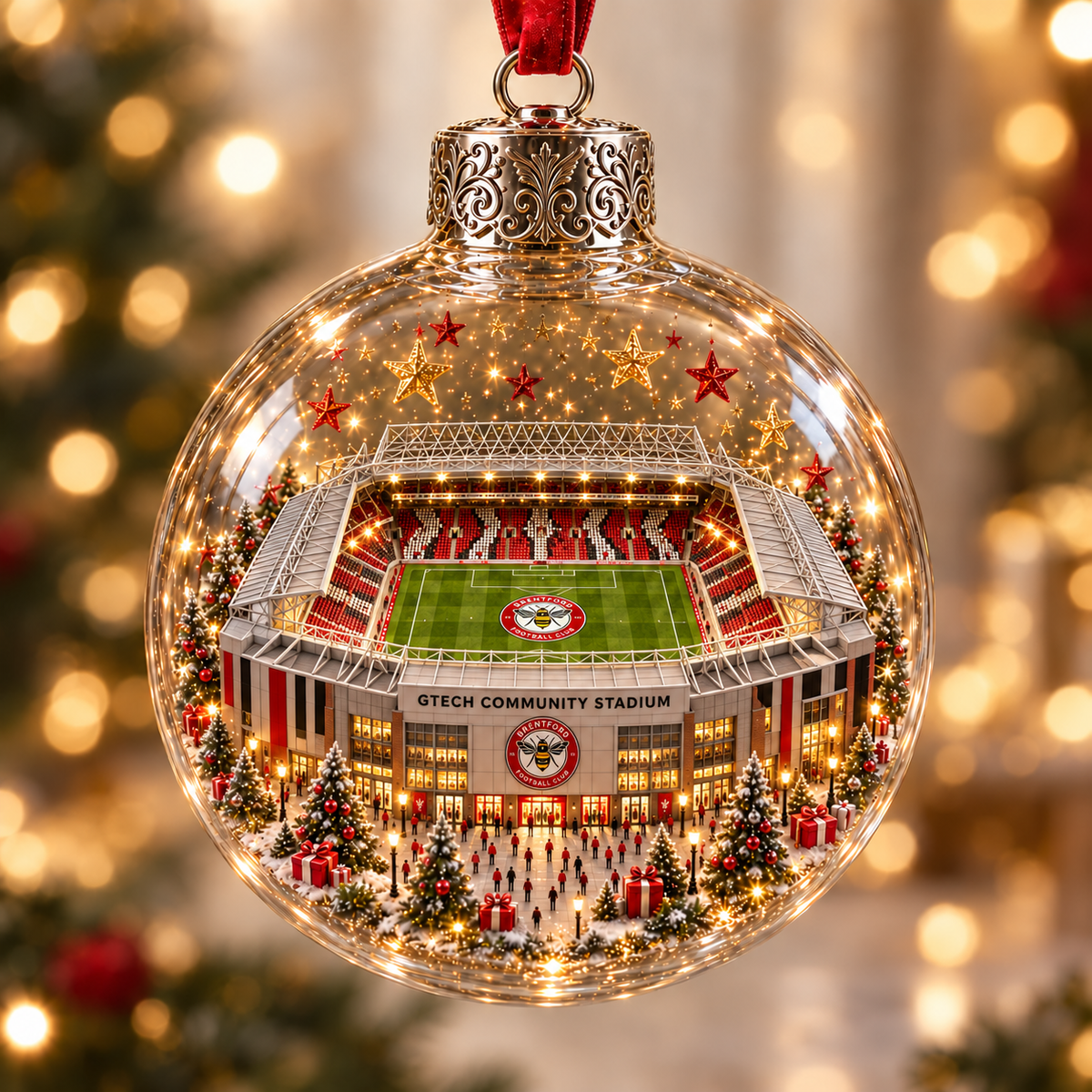 Bring the Stadium Home — Light-Up Football Stadium Christmas Ornament