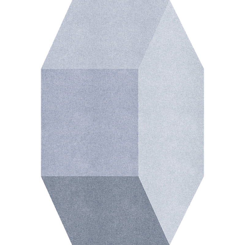 Sikunuo | Gray irregular bedroom carpet novelty color block geometry pattern carpet polyester non-slip backing carpet