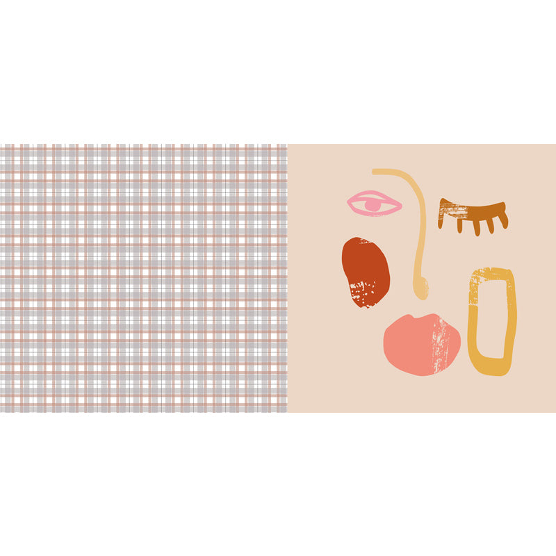Sikunuo | Pink Houndstooth Pattern Carpet Polyester Modernist Carpet Pet-Friendly Non-Slip Back Carpet for Living Room